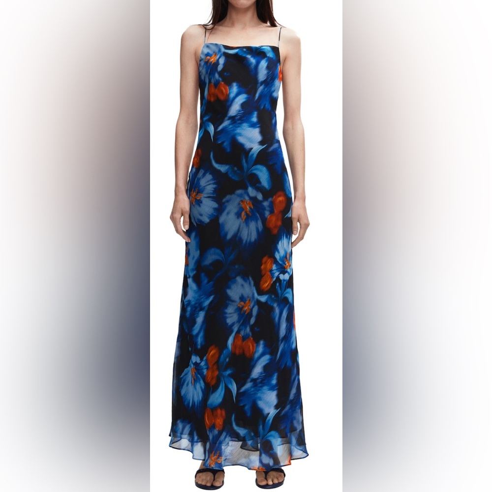 Mango Flower chiffon dress NWT - Picture 5 of 7